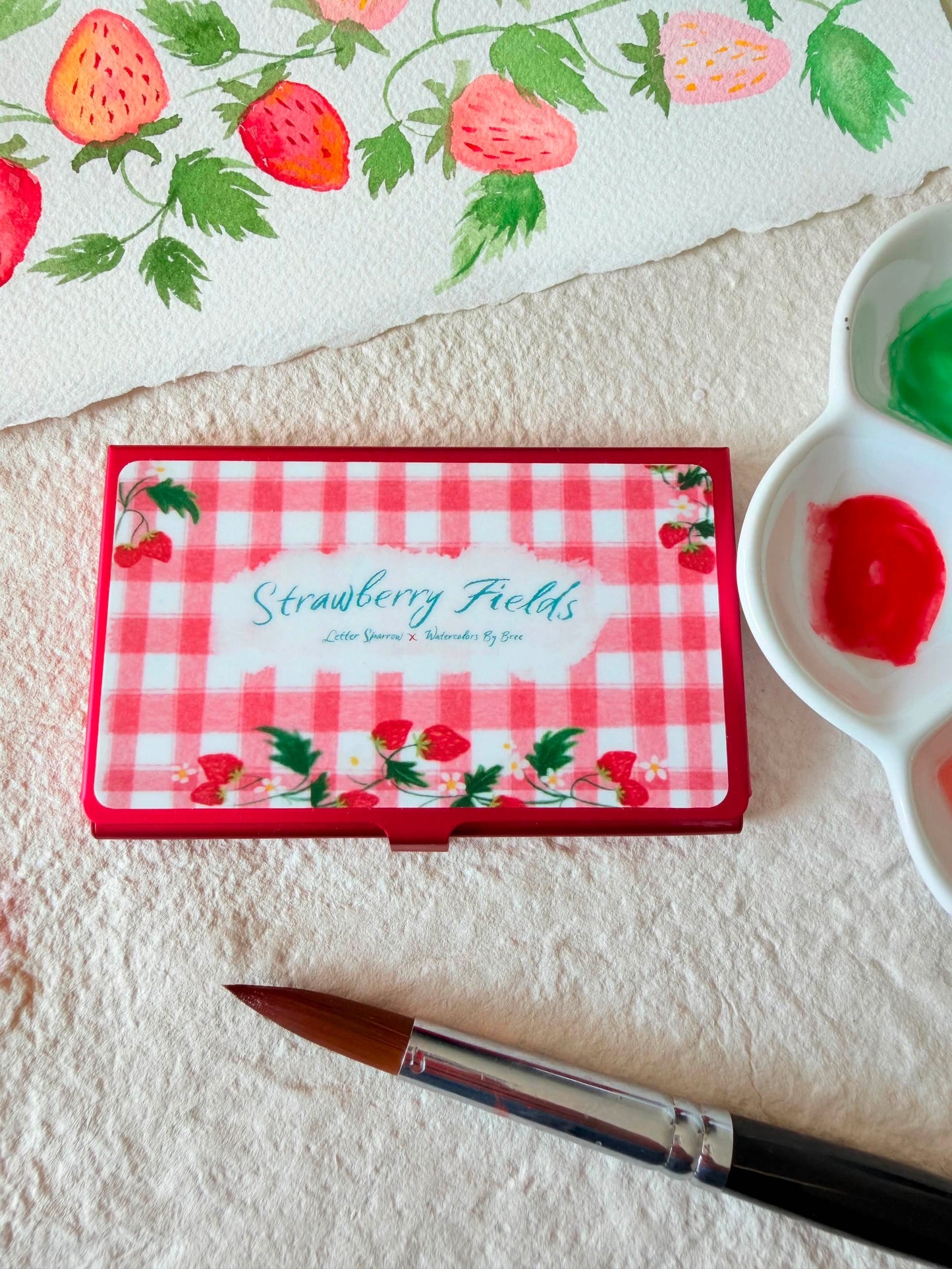 Strawberry Fields Palette – A Collaboration with Bree from @watercolorsbybree - Limited Edition Pocket Watercolor Set