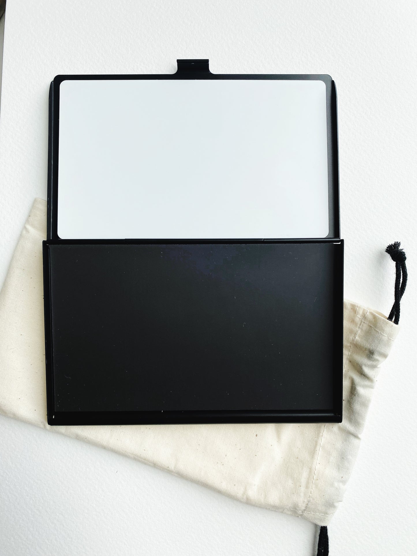 Black Folio Empty Watercolor Palette – Rust-Proof Aluminum | Holds 30 Full Pans or 60 Mini Pans