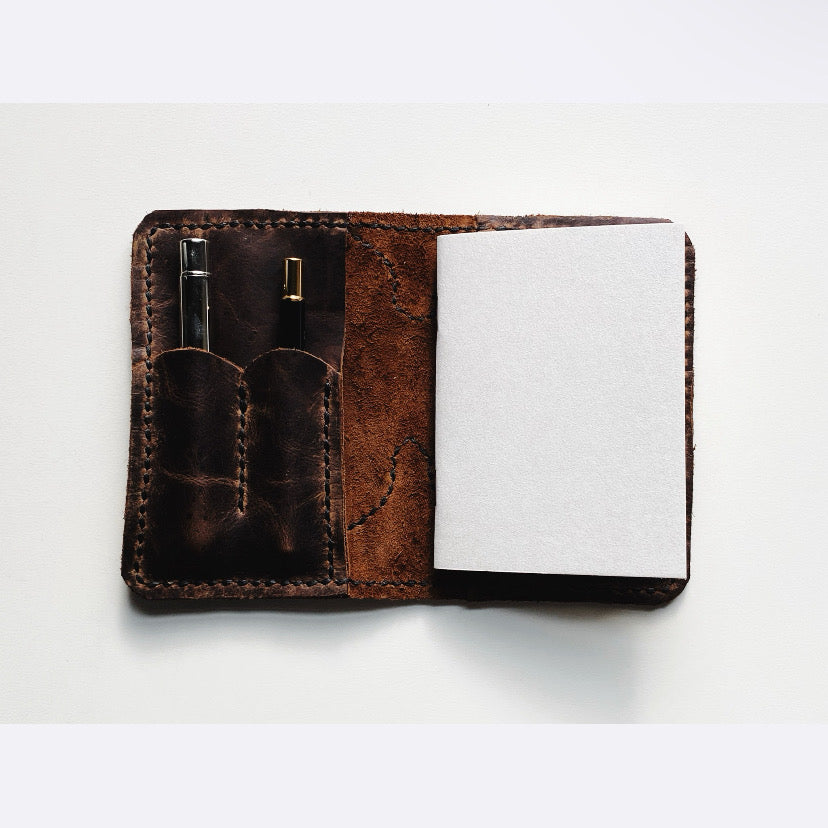 Leather Watercolor Notebook Organizer - Traveler's Notebook (watercolor, passport size)