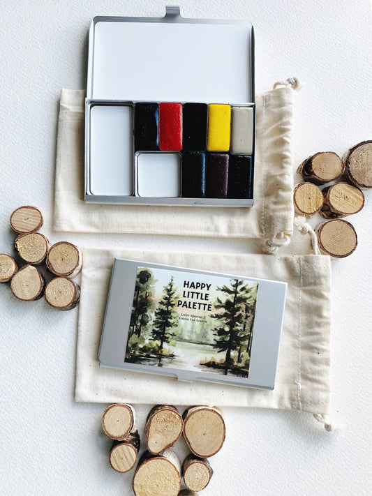 Happy Little Palette (Collab with Kristin Van Leuven) - 8 standard pans & 2 mixing pans