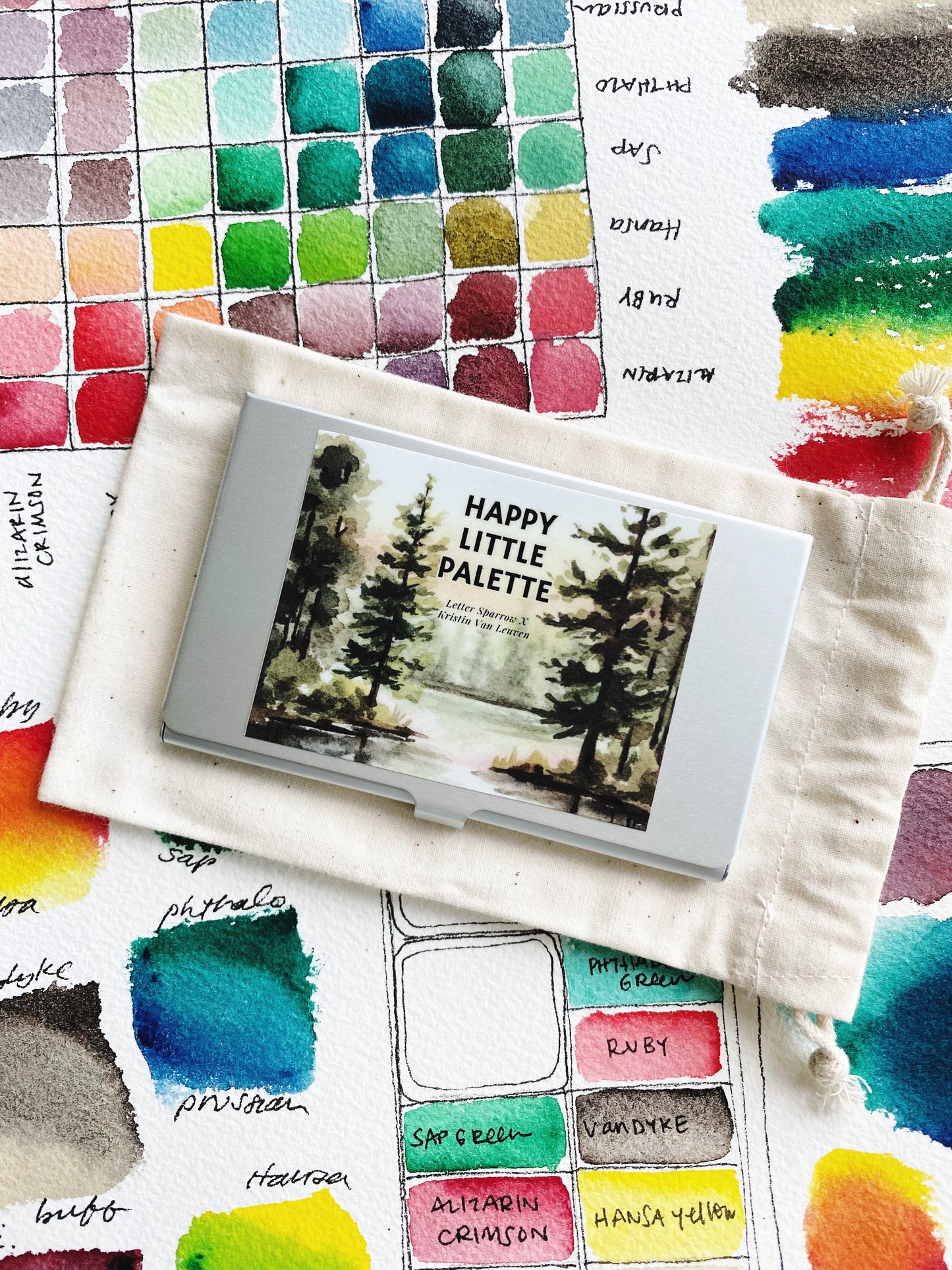 Happy Little Palette (Collab with Kristin Van Leuven) - 8 standard pans & 2 mixing pans