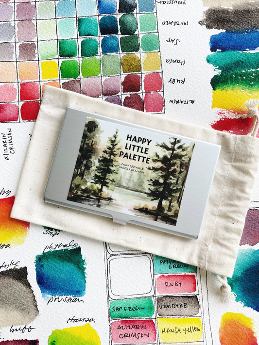 Happy Little Palette (Collab with Kristin Van Leuven) - 8 standard pans & 2 mixing pans