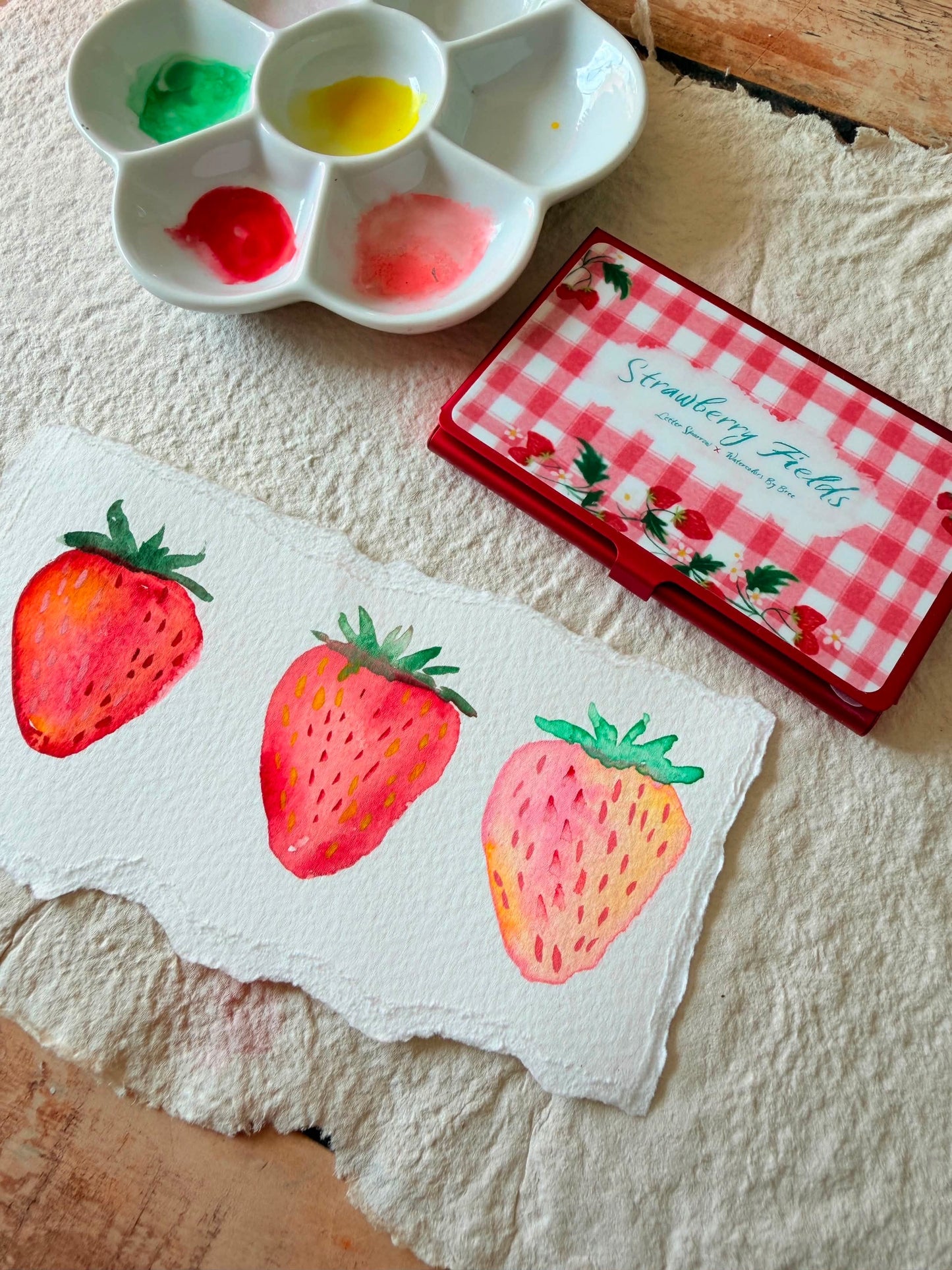 Strawberry Fields Palette – A Collaboration with Bree from @watercolorsbybree - Limited Edition Pocket Watercolor Set