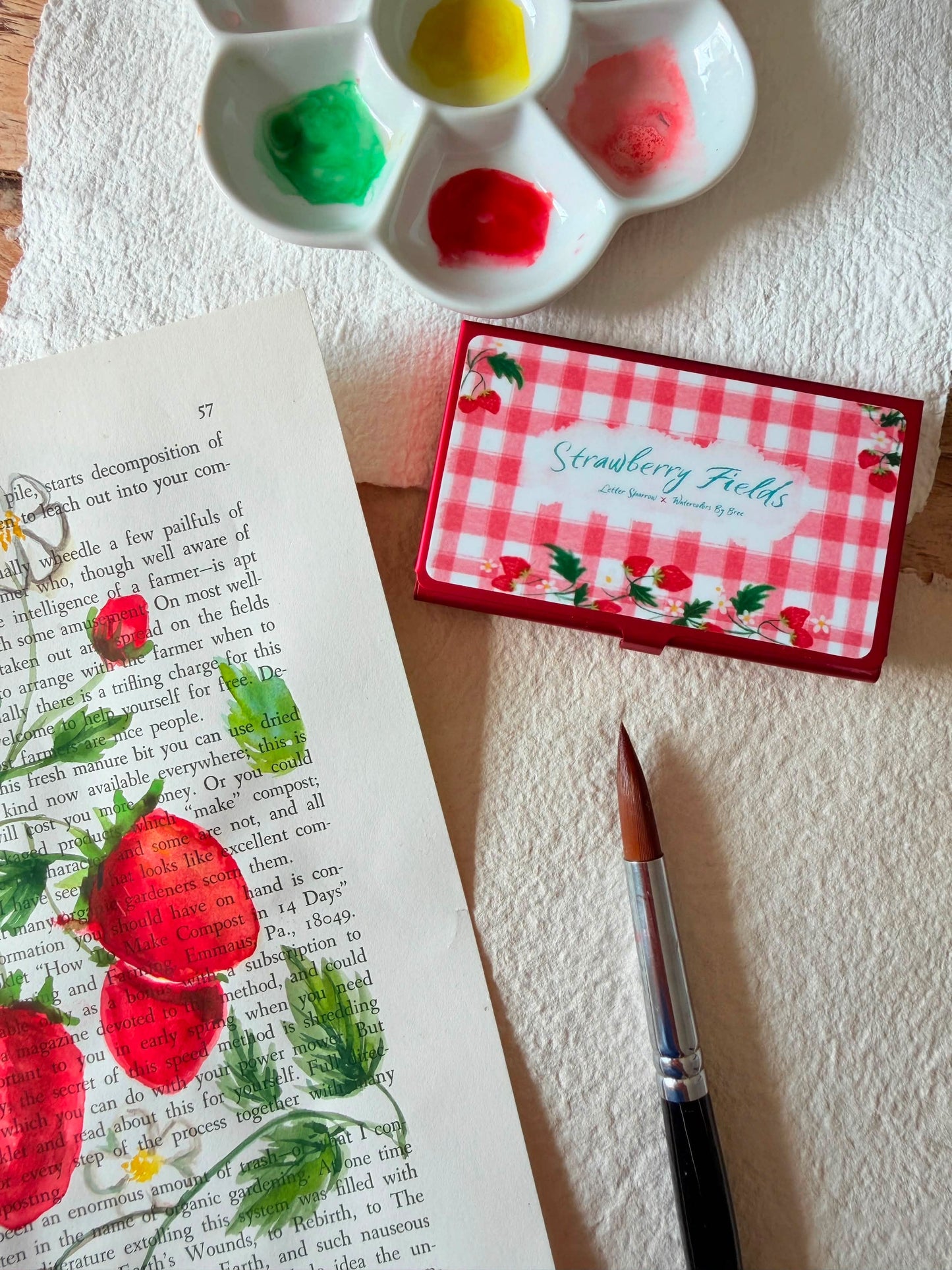 Strawberry Fields Palette – A Collaboration with Bree from @watercolorsbybree - Limited Edition Pocket Watercolor Set