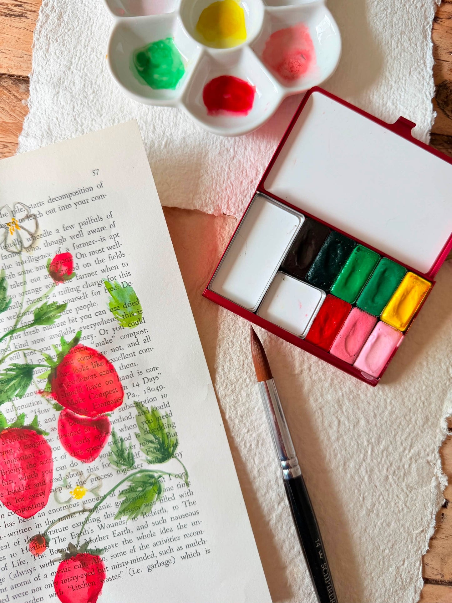 Strawberry Fields Palette – A Collaboration with Bree from @watercolorsbybree - Limited Edition Pocket Watercolor Set