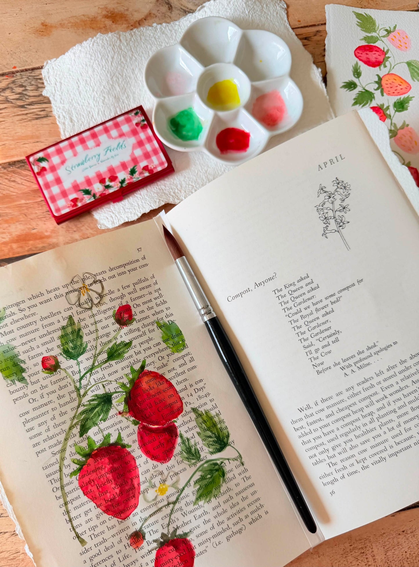 Strawberry Fields Palette – A Collaboration with Bree from @watercolorsbybree - Limited Edition Pocket Watercolor Set