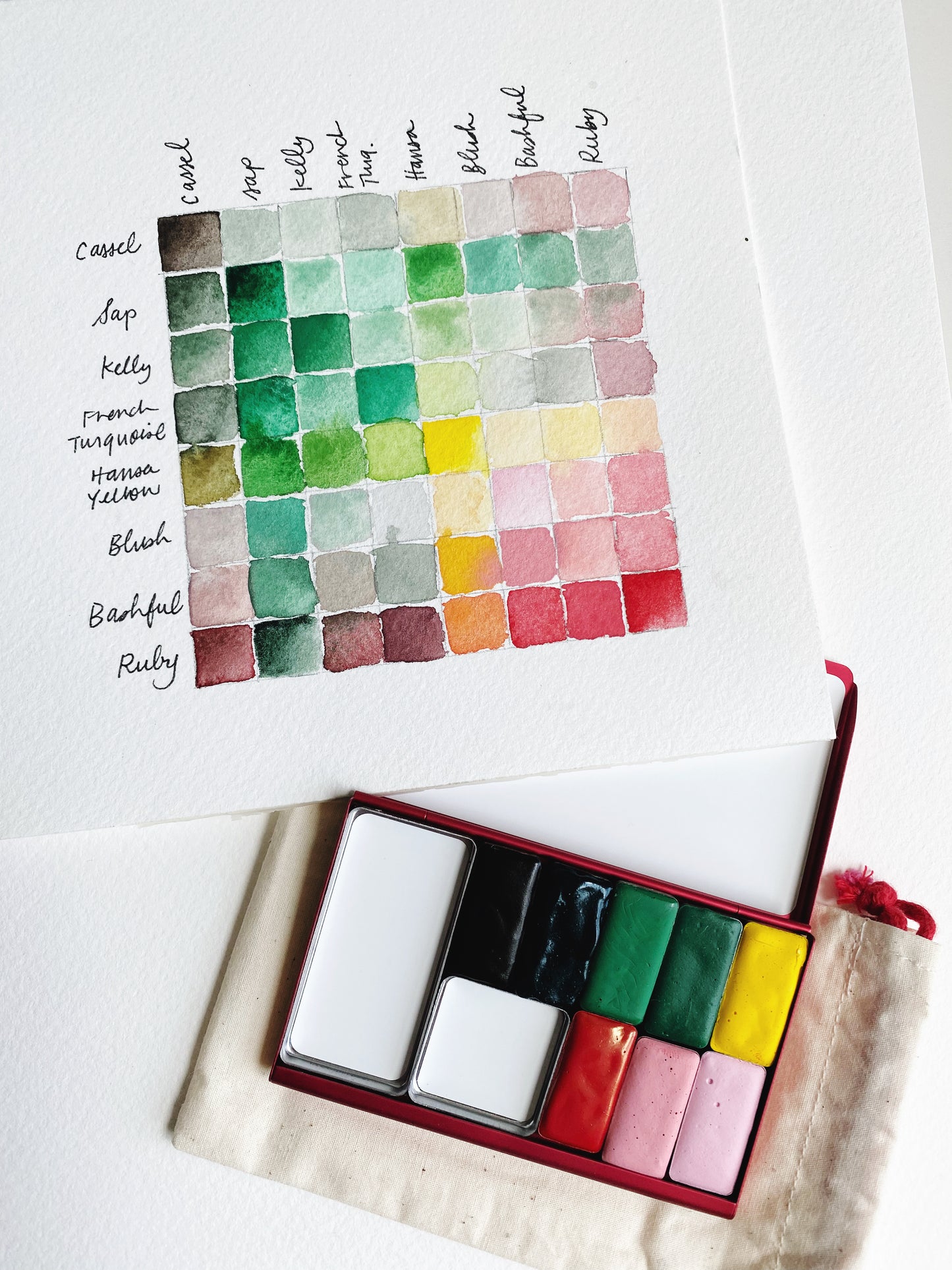Strawberry Fields Palette – A Collaboration with Bree from @watercolorsbybree - Limited Edition Pocket Watercolor Set