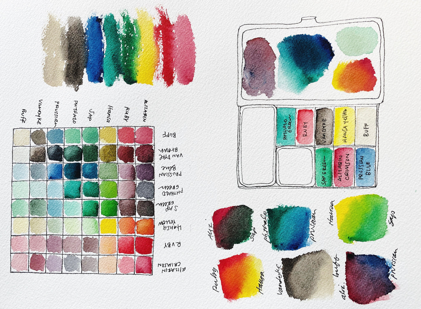 Happy Little Palette (Collab with Kristin Van Leuven) - 8 standard pans & 2 mixing pans