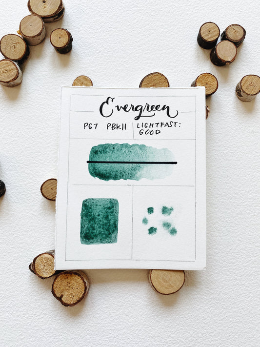 Evergreen | Handmade Forest Green Watercolor Paint