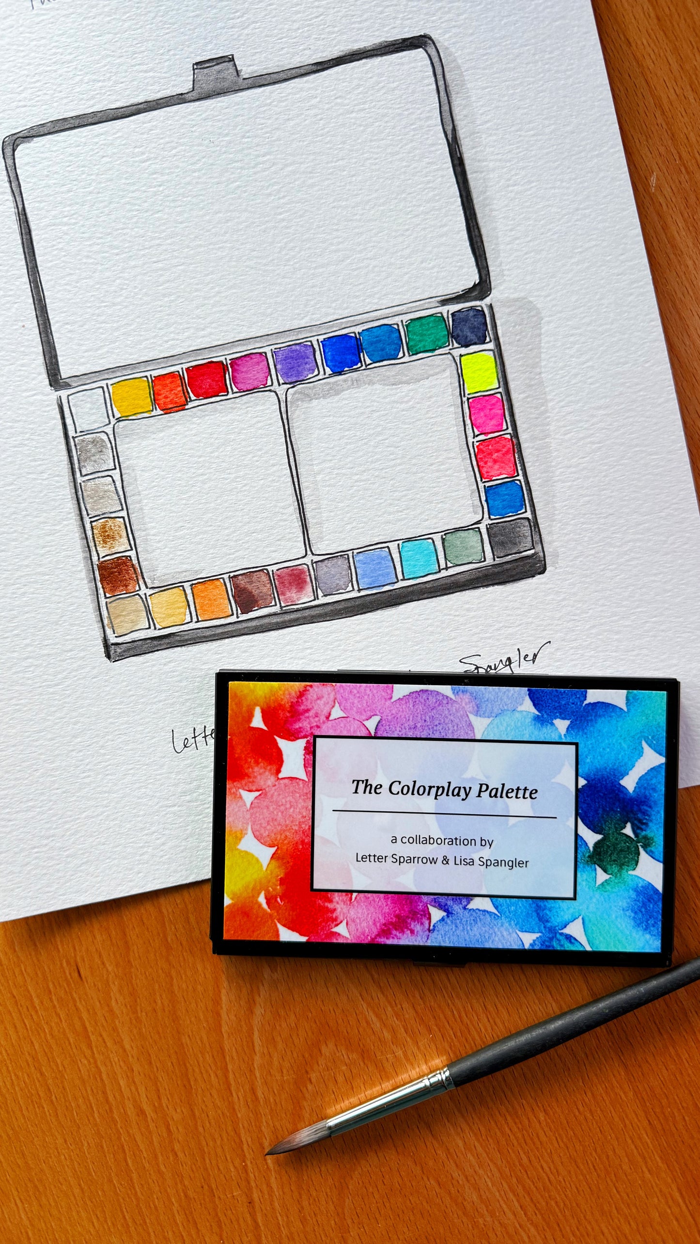 The ColorPlay Palette — Collaboration with Lisa Spangler (@sideoats) - Folio Palette mini pans with XL mixing pans