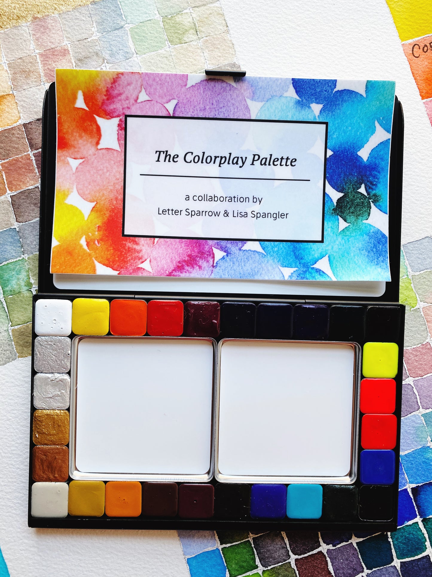 The ColorPlay Palette — Collaboration with Lisa Spangler (@sideoats) - Folio Palette mini pans with XL mixing pans
