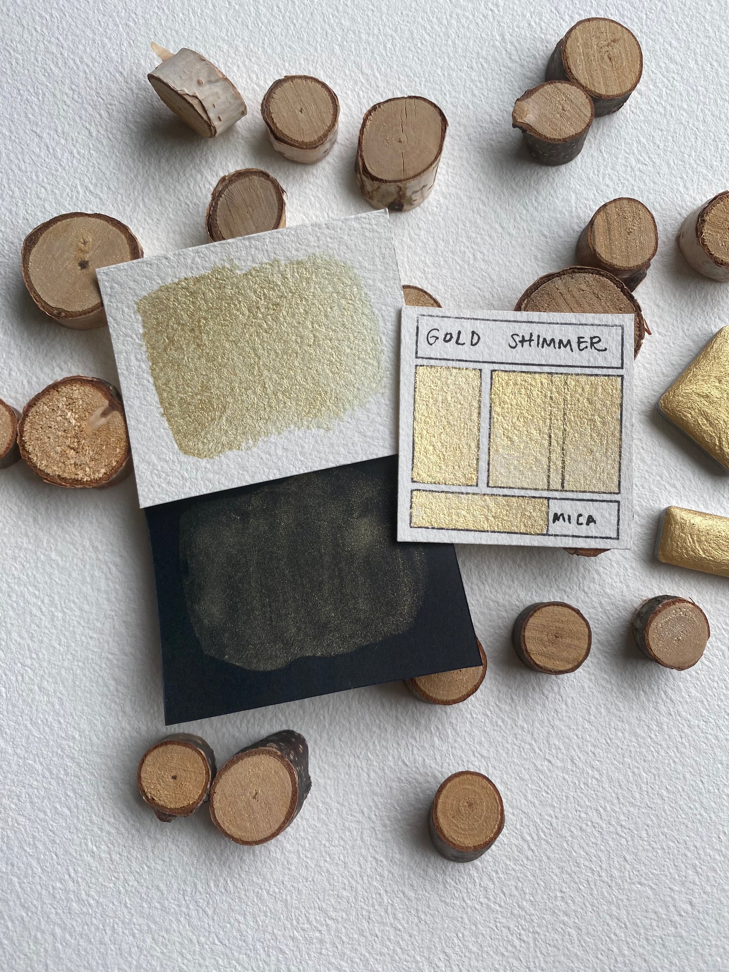 Gold Shimmer - Handmade Watercolor
