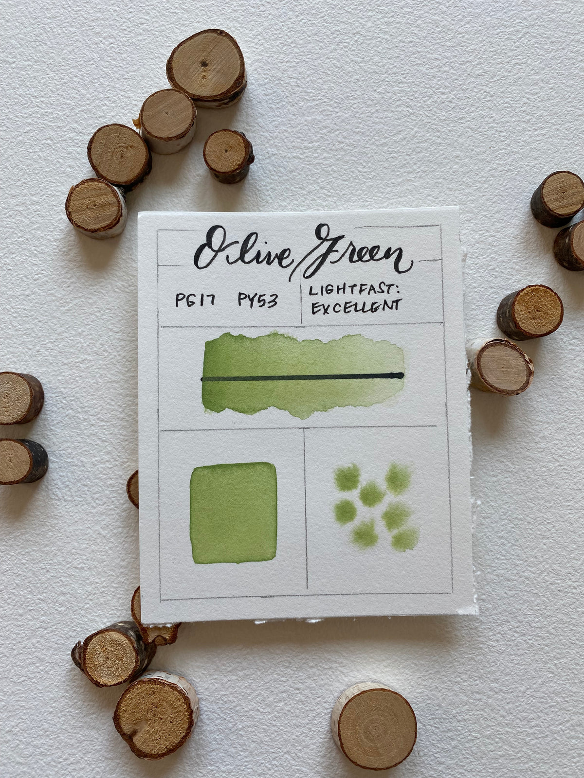 Olive Green | Handmade Olive Watercolor Paint