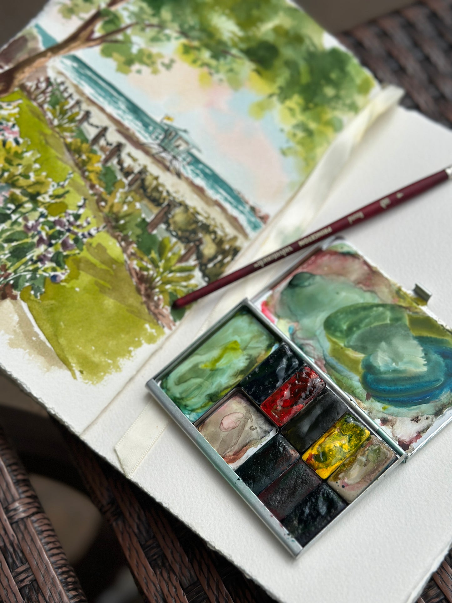 Happy Little Palette (Collab with Kristin Van Leuven) - 8 standard pans & 2 mixing pans