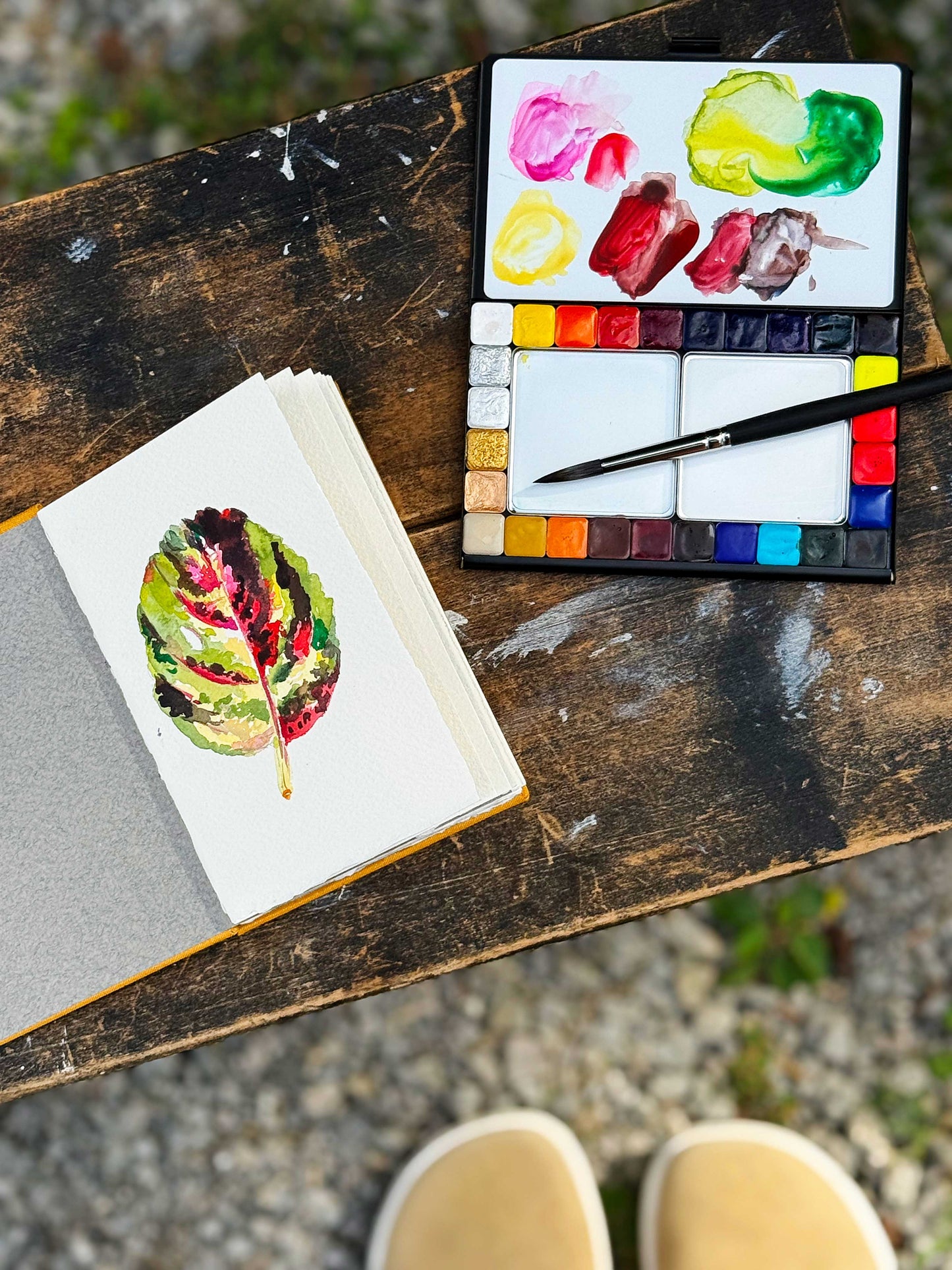 The ColorPlay Palette — Collaboration with Lisa Spangler (@sideoats) - Folio Palette mini pans with XL mixing pans