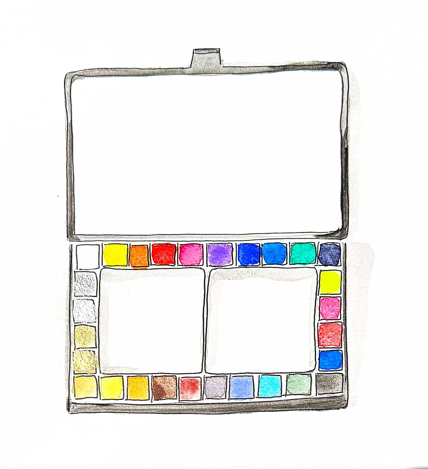 The ColorPlay Palette — Collaboration with Lisa Spangler (@sideoats) - Folio Palette mini pans with XL mixing pans